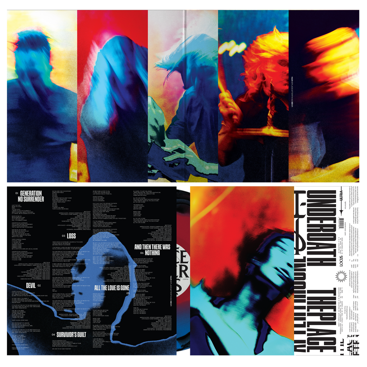 Underoath - The Place After This One [Black + Blue Red Swirl]