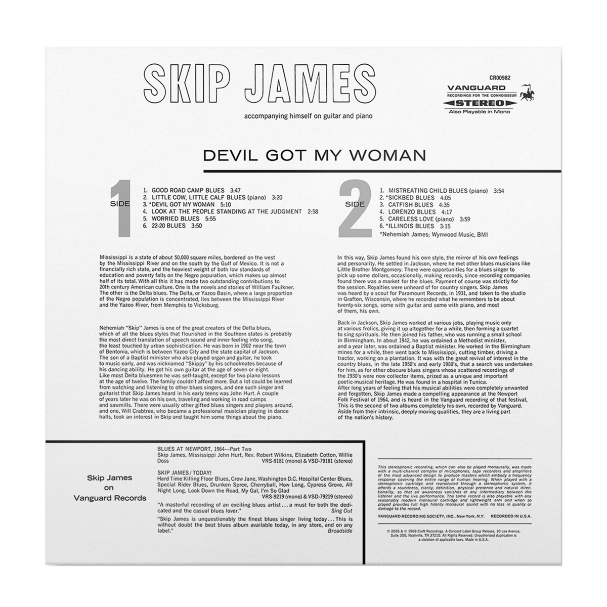 Skip James - Devil Got My Woman (Bluesville Series)